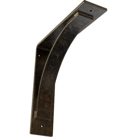 Ekena Millwork Morris Steel Bracket, Antiqued Pale Gold 3"W x 12"D x 12"H BKTM03X12X12MOAPG